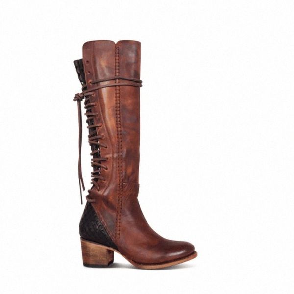 

new women's tall boots 2019 autumn and winter sheos high-heeled cross strap high boots large size women's 40-43 #rf5w, Black