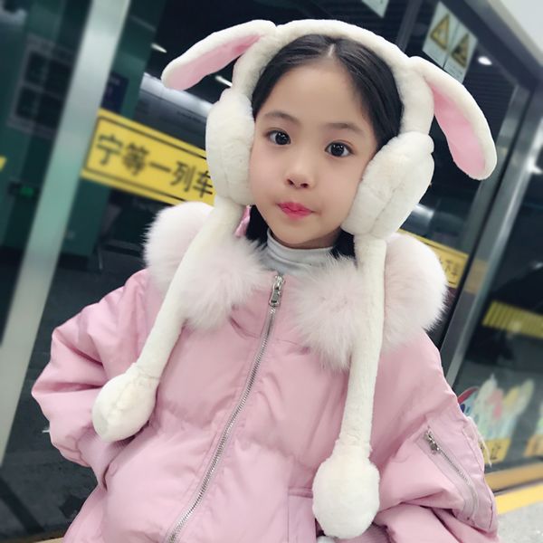 

tiktok newred rabbit ears move, children in winter will be warm cold, ears, and ears
