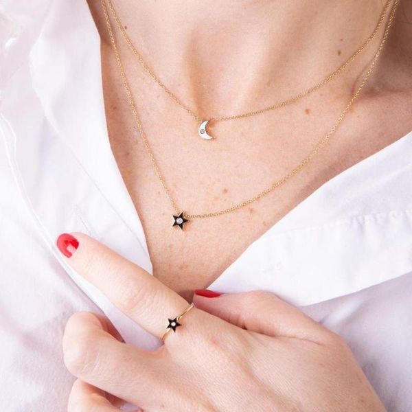 

chains 925 sterling silver necklace jewelry white/black/red heart shape necklaces pendants with enamel and cz lovers neck accessories