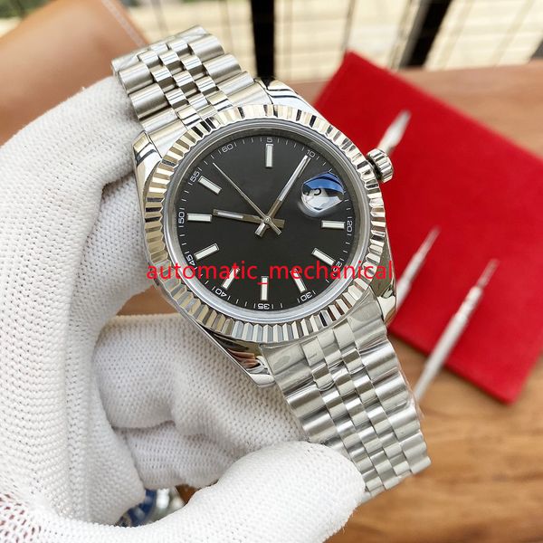 

multicolor dial mens watch 41mm 126334 stainless steel jubilee automatic mechanical waterproof sapphire luxury wristwatches ar357, Slivery;brown