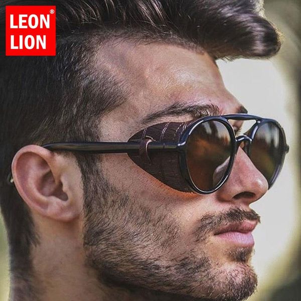 

de men glasses for shades retro oculos round women steam sunglasses vintage sol luxury punk leonlion sun bbyihx bdehome, White;black