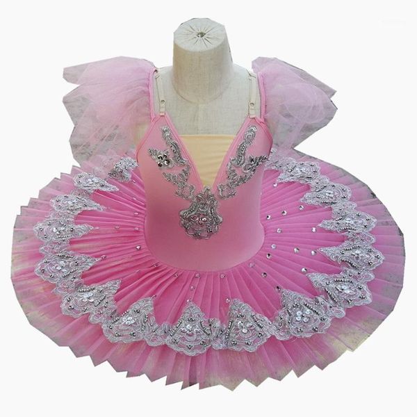 

2020 time-limited real ballet dress belly dance dress for ballet tutu skirts party costumes children ballerina kids1, Black;red