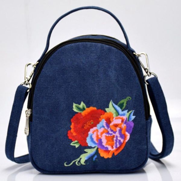 

new national wind embroidered bag canvas embroidery small bag fashion chinese style peony portable diagonal shoulder