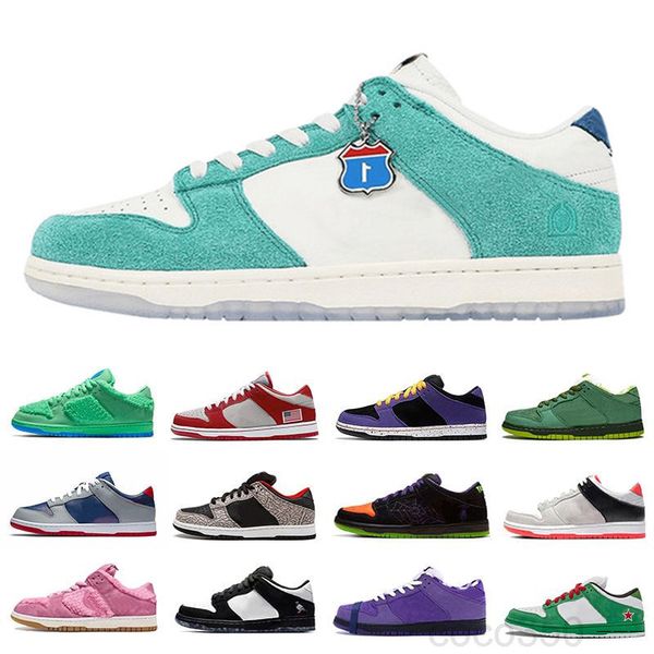 

tag dunk classic basketballs shoes men women chunky dunky shadow yellow bear trainers travis scotts university red pine green white hl6c, Black