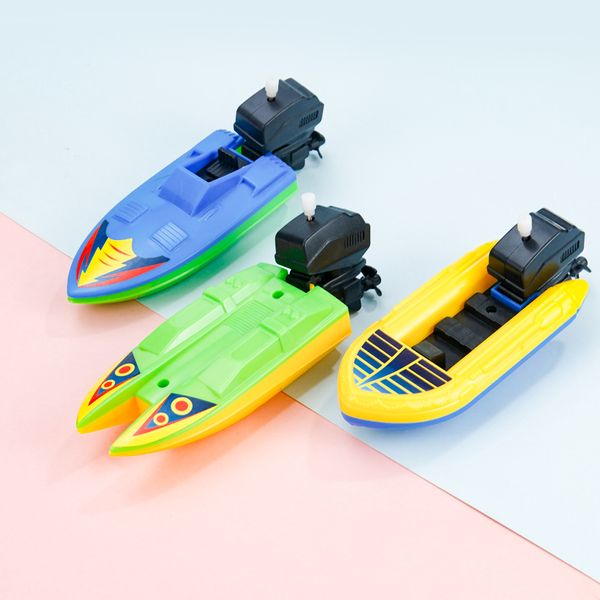 

toy 1pc speed boat ship wind up float in water kids classic clockwork summer shower bath for children boys toys