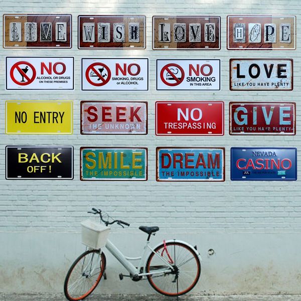 

2021 metal plaque bar house wall signs painting craft 15*30 cm home decor wall art picture modern poster for wall art shop restaurant decor
