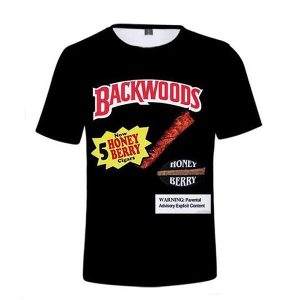 

new fashion women/men's 3d print backwoods casual t-shirts j22, White;black