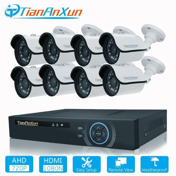 

tiananxun video surveillance security camera system 8ch cctv kit ahd cameras dvr set 720p home weatherproof night vision1