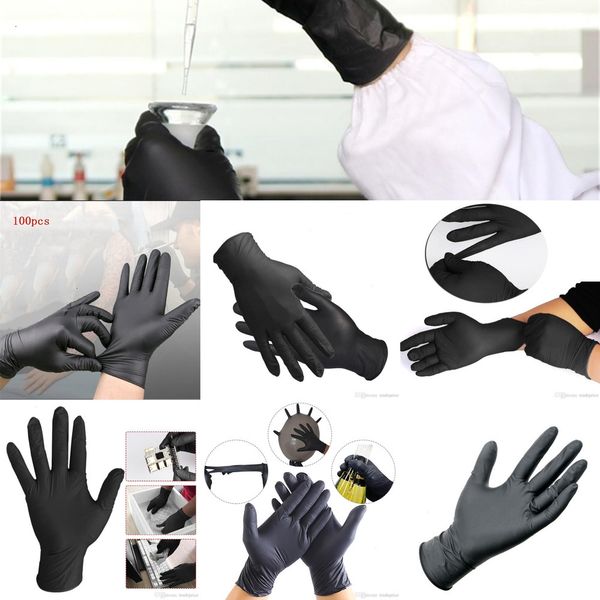 

wholesale beauty nitrile disposable tattoo care 100pcs black latex-laboratory gloves tattoo#g2outlethbz7