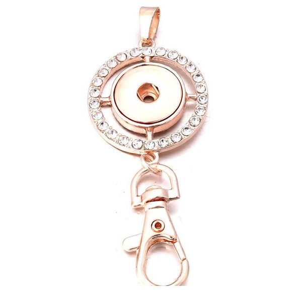 

new snap jewelry 18mm rose gold snap key chains for keyring women gifts girl keychain bag penda bbyxge