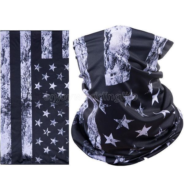 

sports mask cycling breathing protective face mask america flag masks scarf bicycle half face cover design face shield head scarf, Black