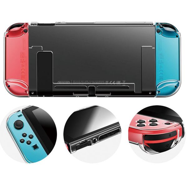 

ultra thin transparent pc protection hard cover case transparent crystal shell console controller accessories for nintend switch