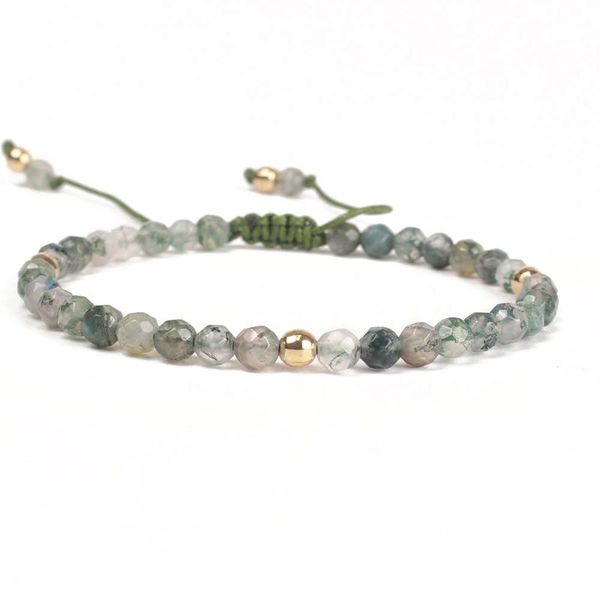 

oaiite 4mm natural stone beaded bracelet, popular accessories, Black