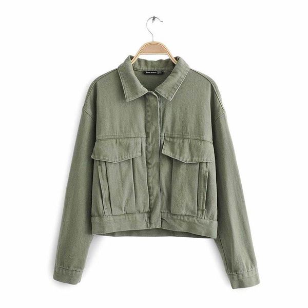 

women's jackets fashion 68-9901 european and american pocket jacket, Black;brown