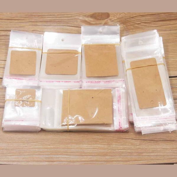 

100pcs card oppbag different size transparent gift packaging opp bag seal protection jewelry paperboard waterproof package bbyjlu