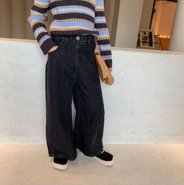 

2020 new arrival girls denim wide pants spring autumn fashion girls jean pants 2-7t yc695, Blue