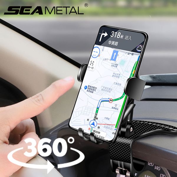 

360 degree rotation phone holder bracket universal smartphone stands auto rack dashboard support with car parking cards