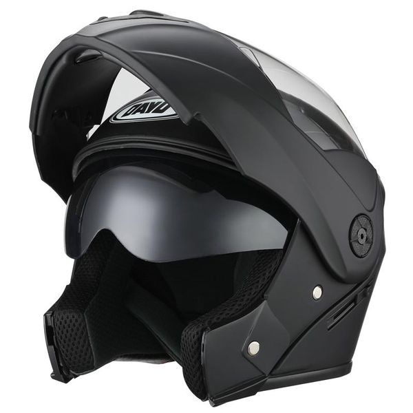 

new flip up dot dayu motorcycle helmet full face motorbike motocross helmets helmet visor dual lens casco moto cool casco black