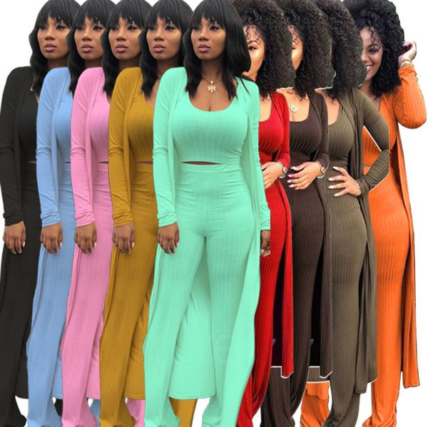 

three piece suit outfits ladies sweatshirts fall 2020 new solid color high bullet hole strip for women's tight nightclub clothing p996, White