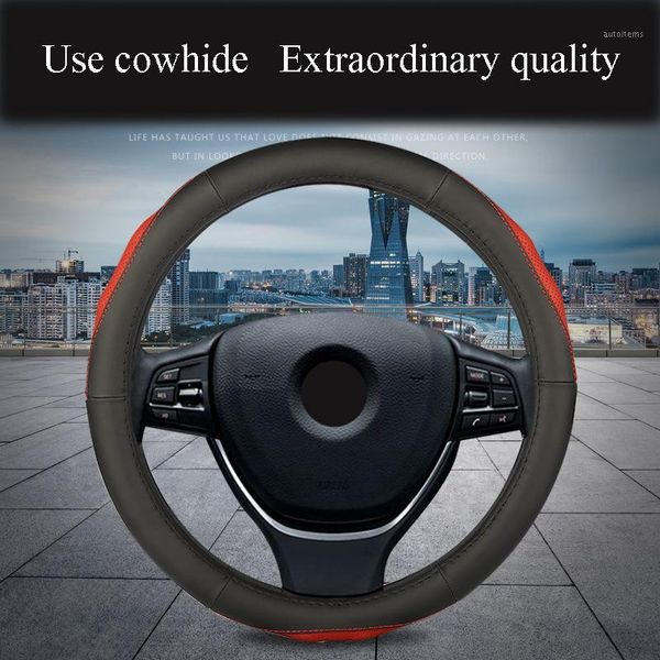 

car steering wheel cover, leather interior accessories, automobile general shape steering wheel anti-skid protective cover1