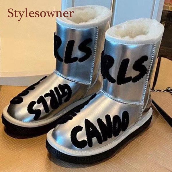 

waterproof plus velvet wool woman snow boots genuine leather buckle strap round toe short ankle boots 2021 fashion winter, Black