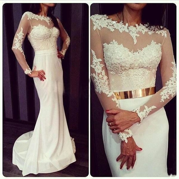

mermaid wedding dress berta sheer lace mermaid wedding dresses long sleeves gowns vestidos de noiva dresses, White