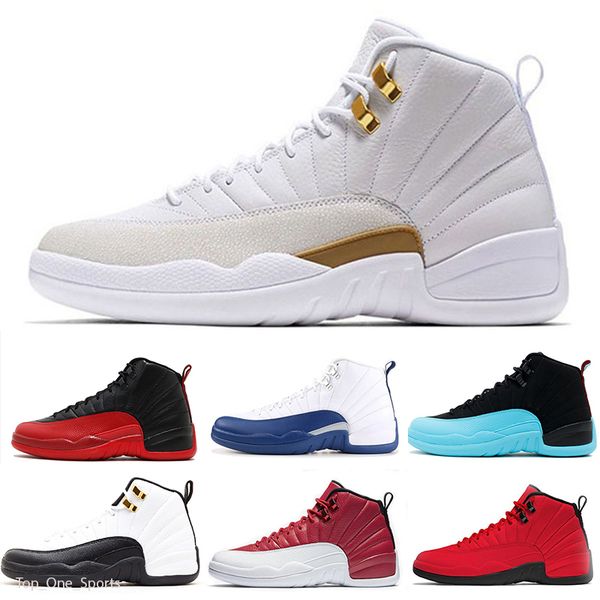 

12s winterized wntr cny gym red michigan mens basketball shoes game royal the master flu game taxi 12 stone bule wings sneakers trainers