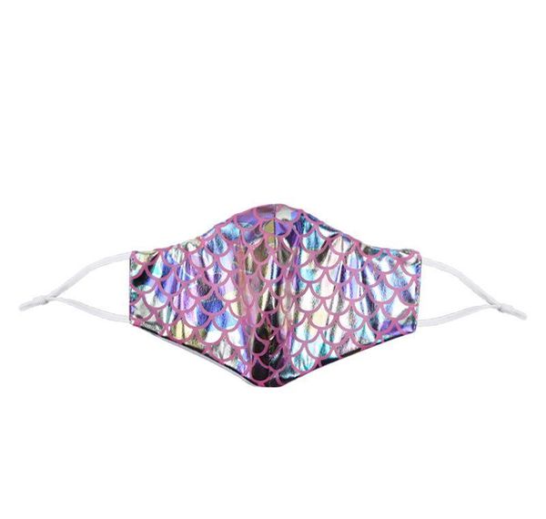 

mermaid laser face mask dust breathable protective shiny glitter sequin cotton mask adjustable reusabl bbymfk packing2010