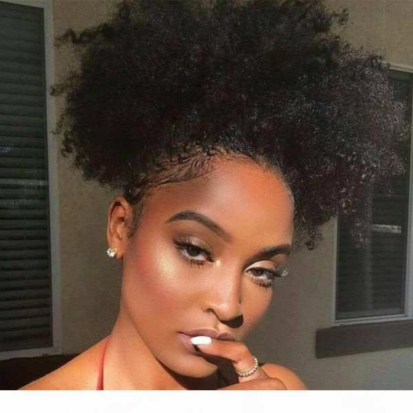 

human hair ponytail in off black afro drawstring ponytail biba platinum afro ponytail puff drawstring wrap curly hair bun updo chignon 120g