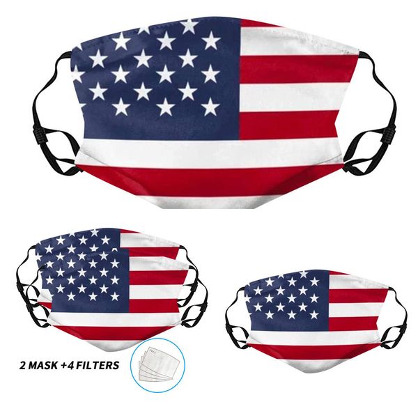 

dust usa flag designer proof respirator women masks washable and reusable maske for face mask pm2.5 activated carbon