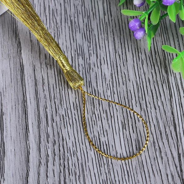 

15pcs 13cm gold silver polyester tassel fringe silk thread long tassels decorative for jewelry diy chinese knot curtains clothes h bbyntb