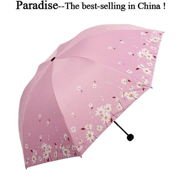 

flower unbrella for women folding light girl parasol sun fashion portable quality chinese brand kids umbrellas bbyixi sweet07