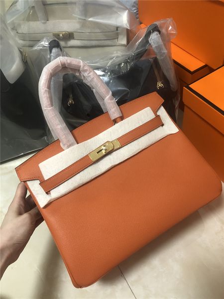 

by order only whosale epsom leather half handmade wax thread 25cm design handbag green orange blue colors fast delivery