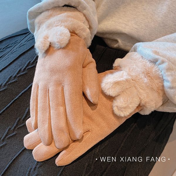 

перчатка девушка теплый и толстая зима прекрасной ины мода мультфильм ветрозащитной студента плюш велосипедной холодные стойкий лыжные сенсо, Blue;gray