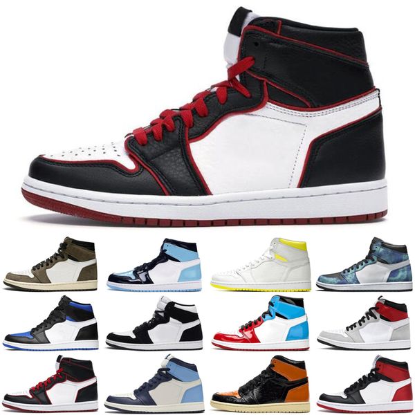 

new jumpman 1 1s men women basketball shoes tubro green shadow fearless chicago gold toe mens trainers sport sneakers