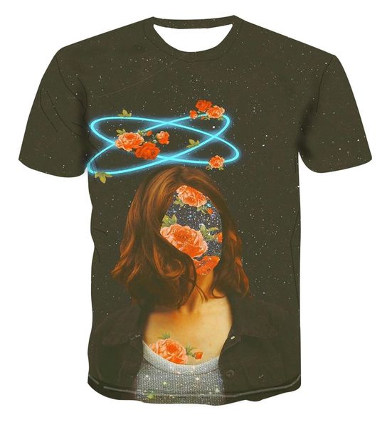 

selling trendy creative art figure cartoon versatile street cool 3d print shirts oversized kawaii funny men clothing