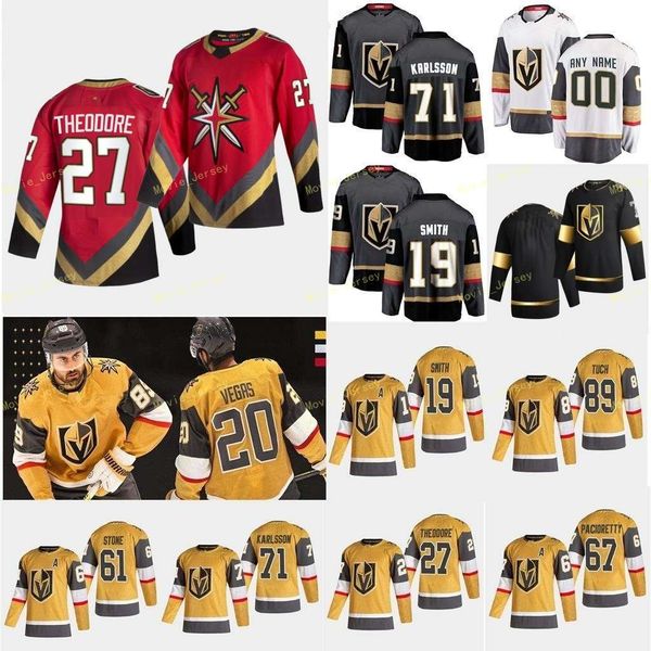 

2021 reverse retro vegas golden knights jerseys stephenson chandler stone mark theodore shea tuch alex whitecloud zach custom stitched, Black;red