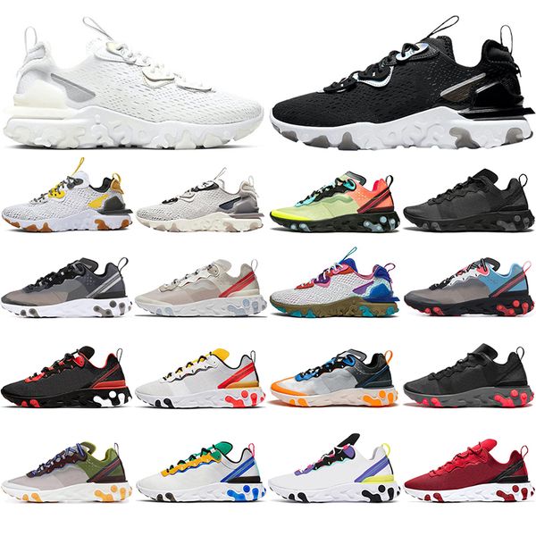 

2020 react element 87 55 running shoes for men women light bone triple black white gym red pastel hues mens trainers sports sneakers