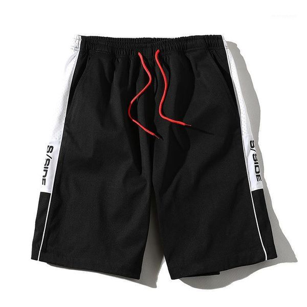 

2020 summer new style men's casual shorts loose fashion printed outdoor sports short men short pants1, White;black