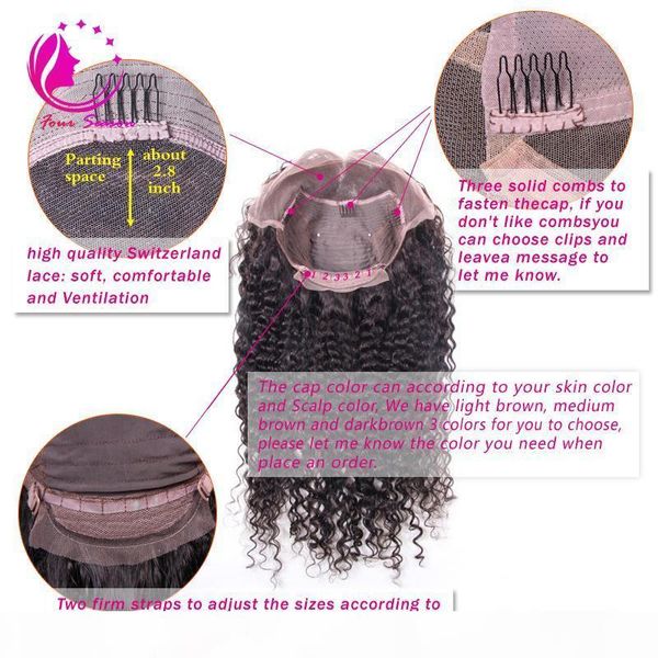 

brazilian virgin human hair lace front wig glueless short bob wavy full lace wig with baby hair for black women, Black;brown