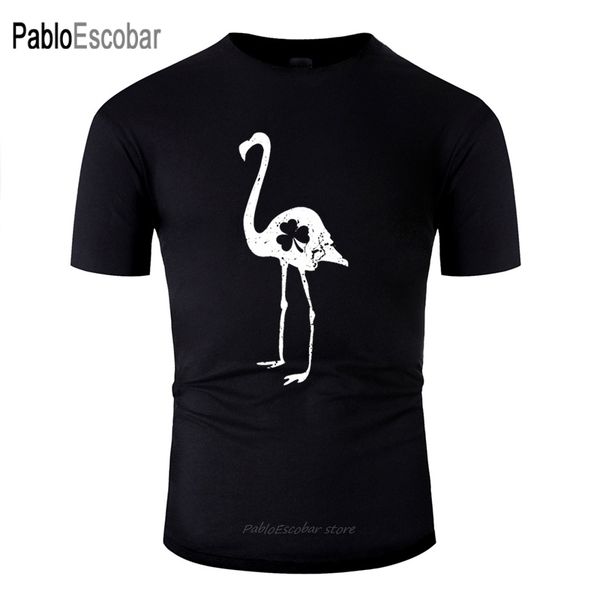 

fitted flamingo shamrock green flamingo st patrick's day men's female short sleeve hiphop hoodie designers t shirts sweatshirt