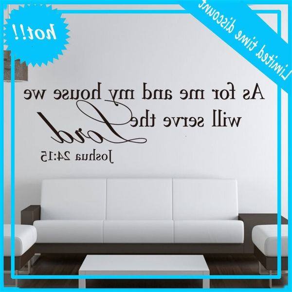 

as for me and my home famous citate muurstickers vinyl sticker bible verses