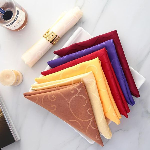 

table napkin cloth restaurant el meal folding flower jacquard mouth1