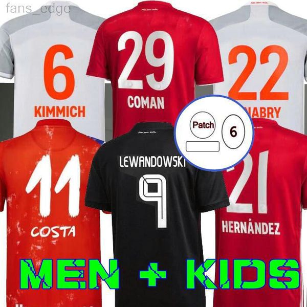 

20 21 sane #10 soccer jersey lewandowski hernandez davies muller kimmich gnabry custom 2020 2021 football shirt men + kids set, Black;yellow
