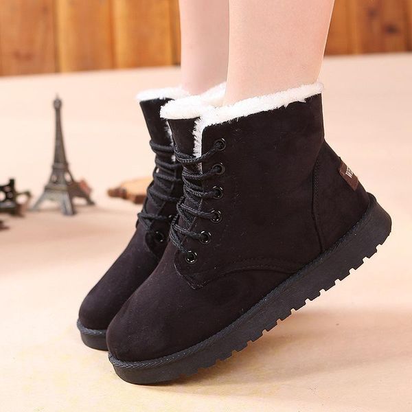 

shoes woman 2020 winter boots warm bota feminina fashion zapatos mujer platform sneakers ankle boots for women shoe thin ladies, Black