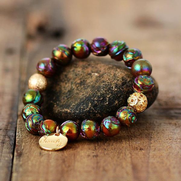 

женщина бисер браслеты камень покрытие gold tone шарм упругих браслеты йога малы браслеты femme high end дизайнер ювелирных изделия wmtgdp b, Golden;silver