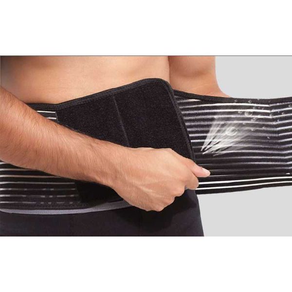 

waist support breathable trimmer belt back band, Black;gray