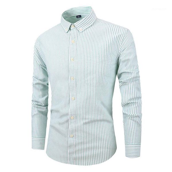 

men's casual shirts striped shirt men oxford men's long sleeve light color fashion match sweatwear be yourself fit formal dress-sh, White;black