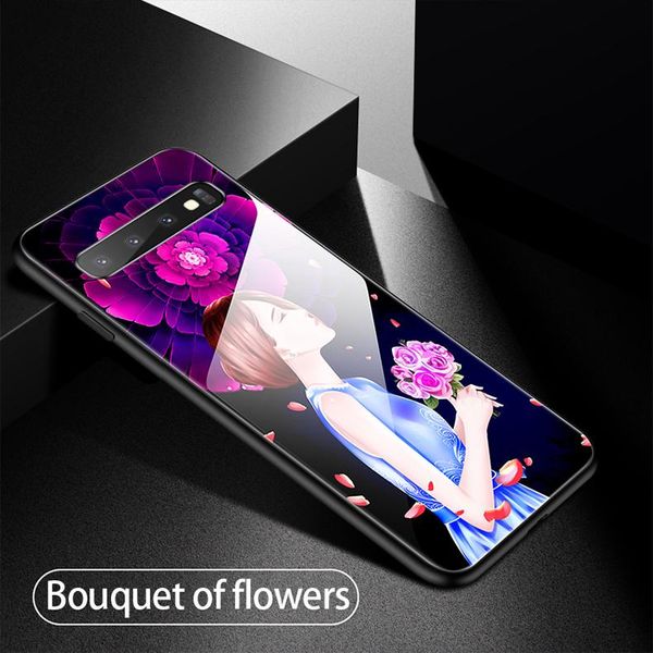 

роскошные бабочки девушки закаленное стекло телефон чехол для samsung galaxy note 10 9 8 s20 s10 e 5g s9 s8 plus красочные jllodl book2005