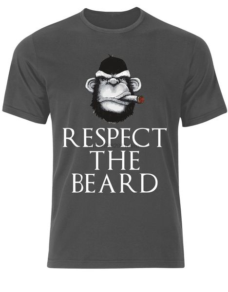 

respect the beard monkey gorilla quirky quote mens tee shirt tshirt ac68 fashion t shirt tee shirt sport hooded sweatshirt hoodie